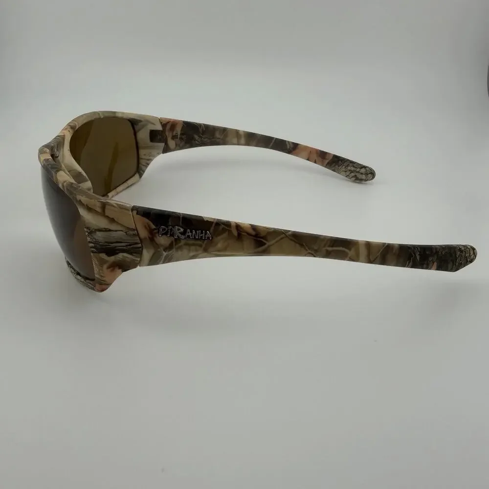 Piranha Polarized 105 Sport Sunglasses Camo Wrap Hunting Fishing #50574B